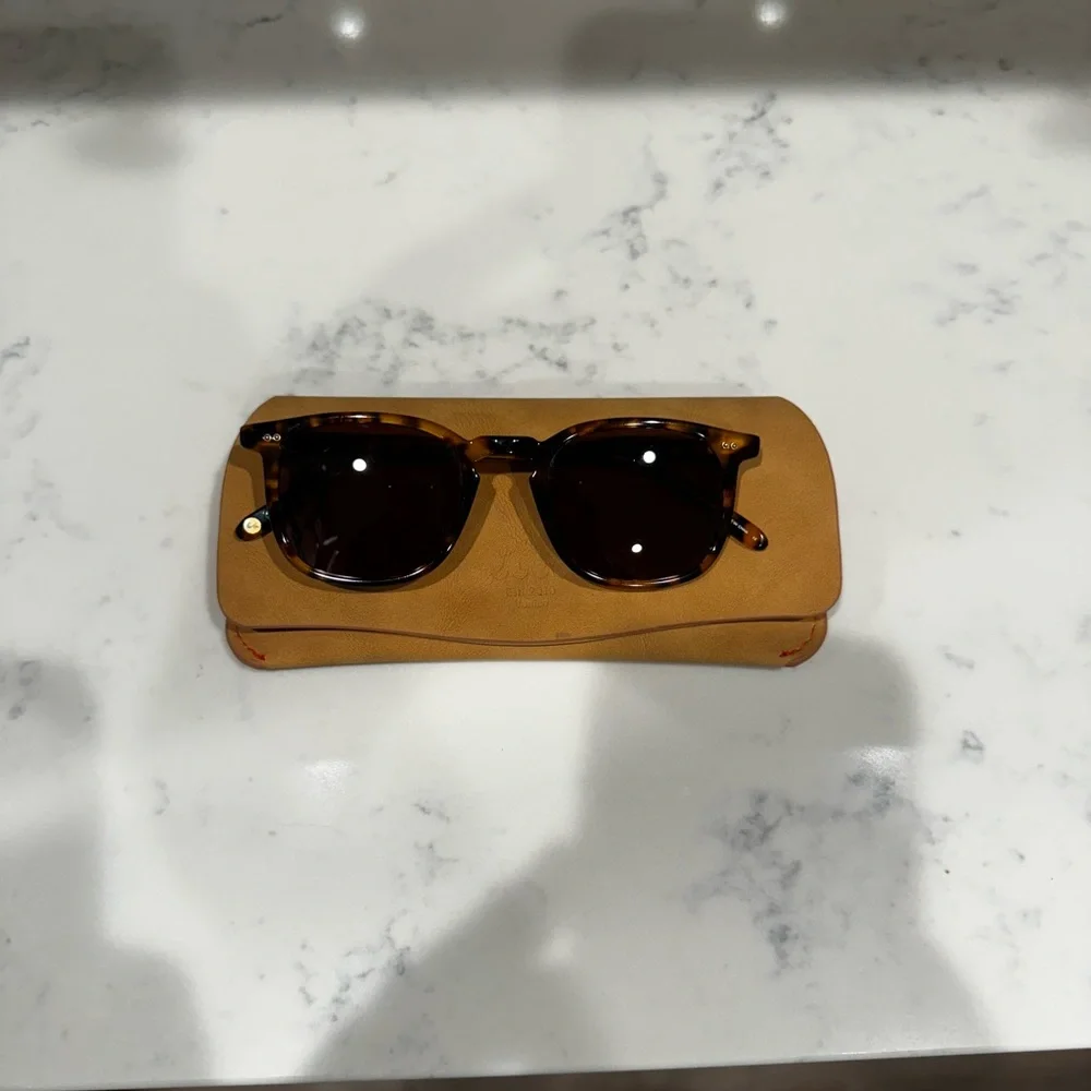 Garrett Leight Tortoiseshell Frame Sunglasses with Brown Lenses